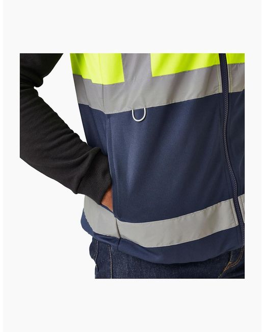 Regatta Blue Professional Full Zip Hi-Vis Vest for men