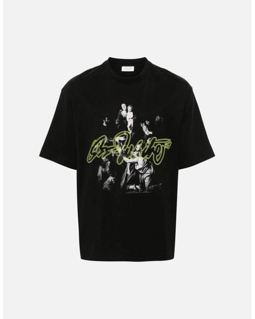 Off-White c/o Virgil Abloh Black Script Mary Logo T-Shirt for men