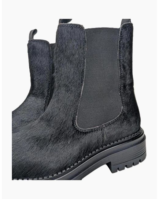 Osprey Black London The Hampton Chelsea Leather/Pony Hair Boots