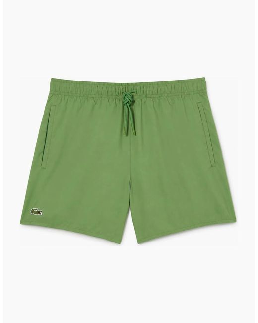 Lacoste Green Quick-Dry Swim Shorts Lettuce for men