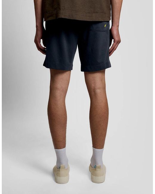 Lyle & Scott Blue Interlock Sweat Shorts for men