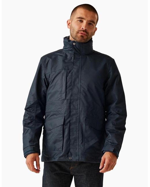 Regatta Blue Professional Hooded Padded Jacket for men
