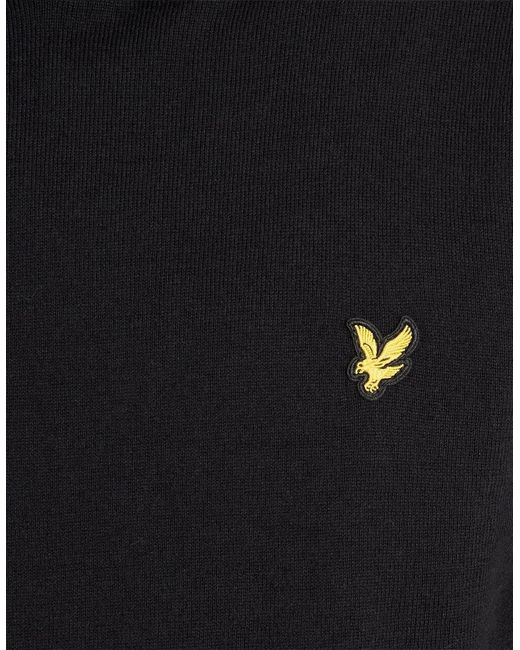 Lyle & Scott Blue Merino Cotton Performance Hoodie for men