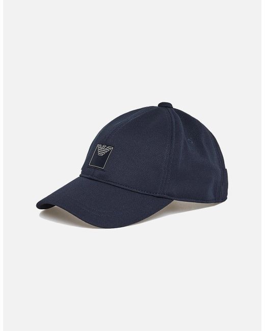 Emporio Armani Blue Woven Beach Piquet Baseball Cap Armani for men
