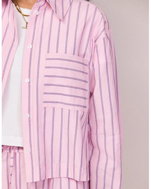 Ro&zo Pink Stripe Cotton Shirt