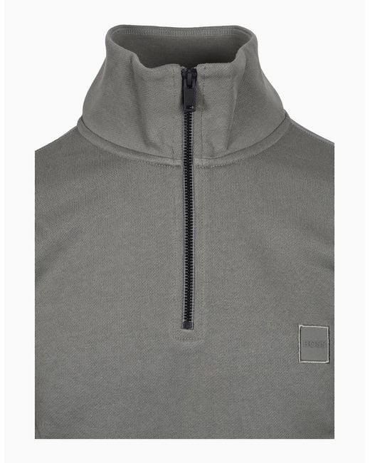 Boss Gray Boss Zetrust Sweatshirt Open for men