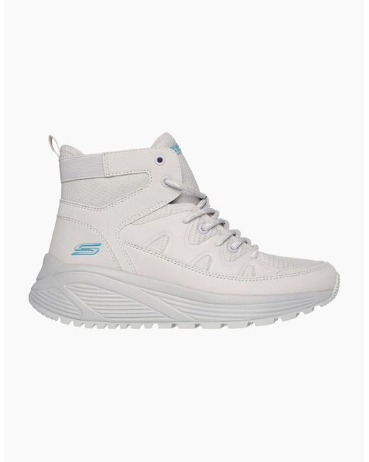 Skechers White B Sparrow2 Canvas Hi Top Ankle Boots