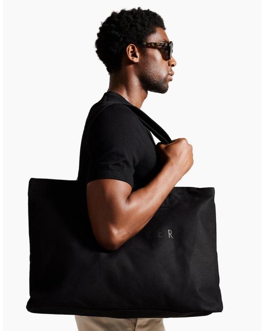 Ted Baker Black Lukkee Canvas Beach Bag for men