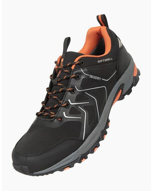 Mountain Warehouse Black Shadow Softshell Waterproof Walking Shoes for men