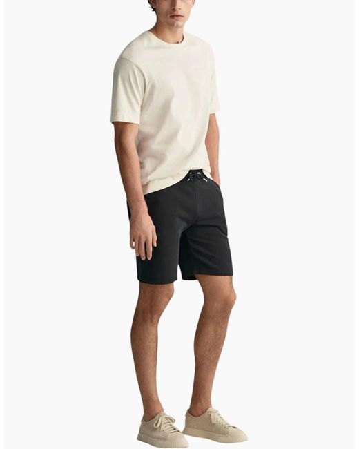 Gant Black Shield Shorts Sweat Regular Fit Cotton for men