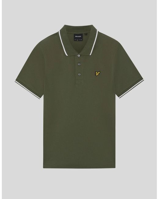 Lyle & Scott Green Tipped Polo Shirt for men
