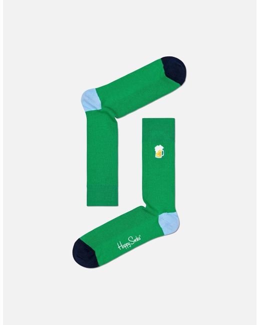 Happy Socks Green 2-Pack Beer Socks Gift Box