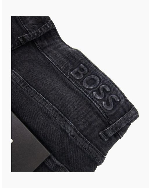 Boss Blue Delaware3-1-200 Slim Fit Jeans Dark 015 for men
