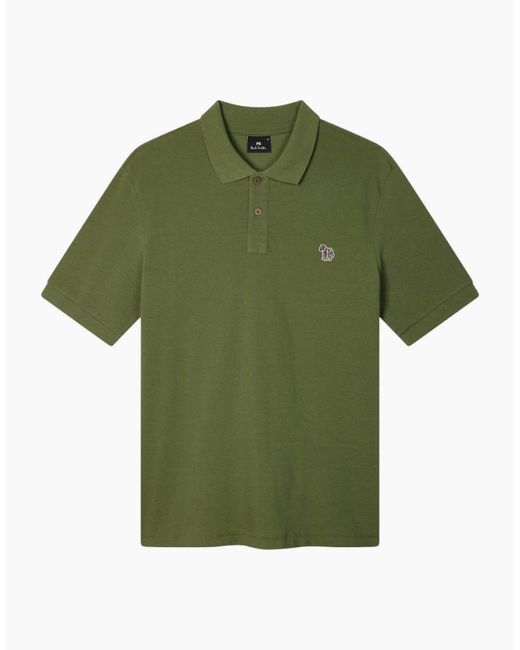 Paul Smith Green Ps Reg Fit Zebra Polo Shirt 35E for men