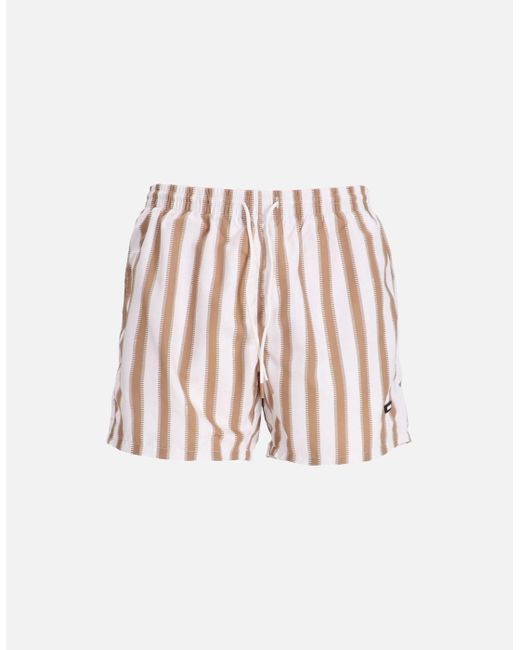 Boss White Pirhana Swimshorts for men