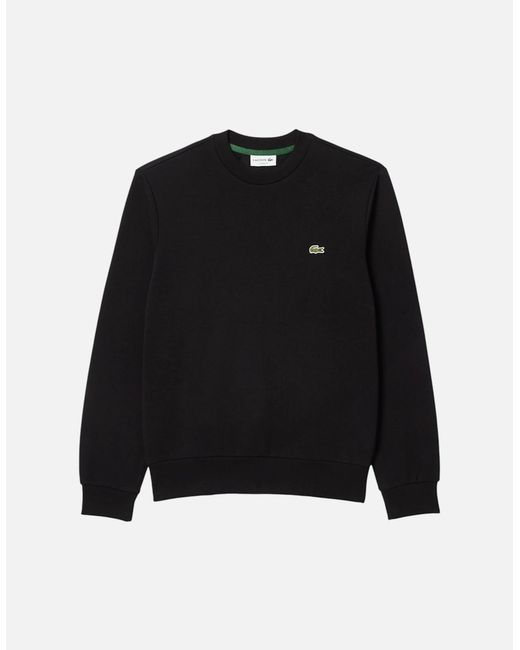 Lacoste Black Fleece Crew Neck Sweatshirt Knitted Jumper Long Sleeve Sweat Tops for men