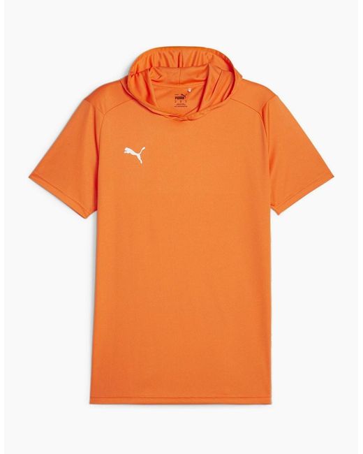 PUMA Orange Hoops Team Short Sleeve Performance T-Shirt for men