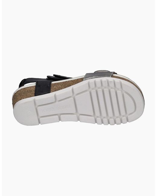 Josef Seibel Black Quinn 02 Wedge Sandals