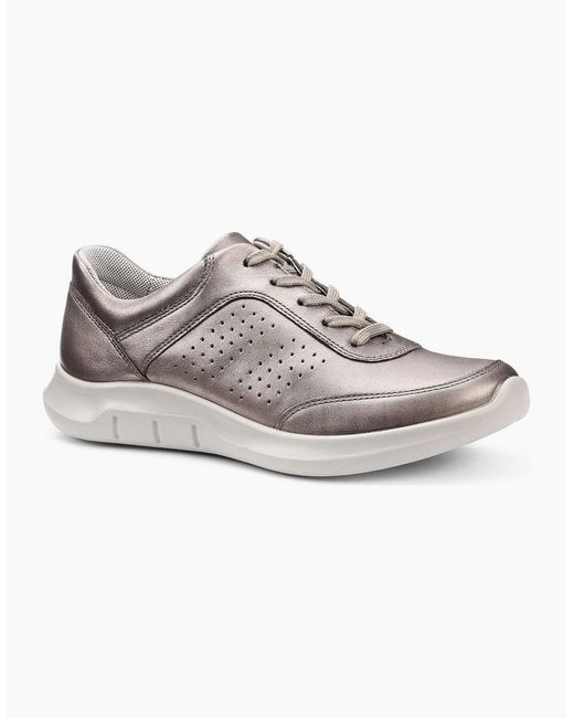 Hotter Gray Orion Wide Fit Trainers