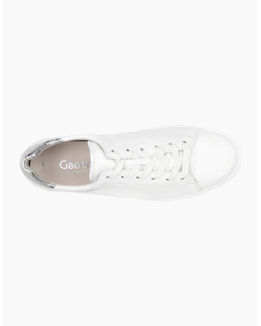 Gabor White Keystone Trainers