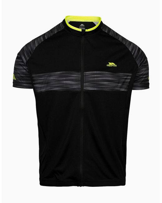 Trespass Black Hazzel Tp75 Active Cycling Jacket for men