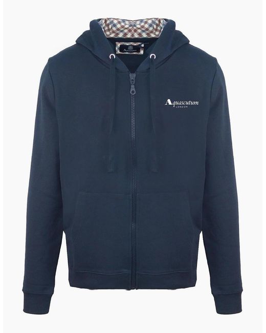 Aquascutum Blue Zpullover Hoody Swe for men