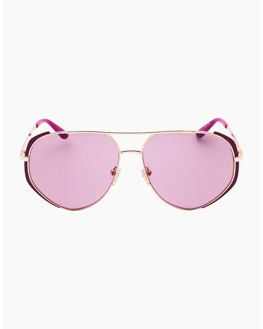 Guess Pink Shiny Rose Sunglasses