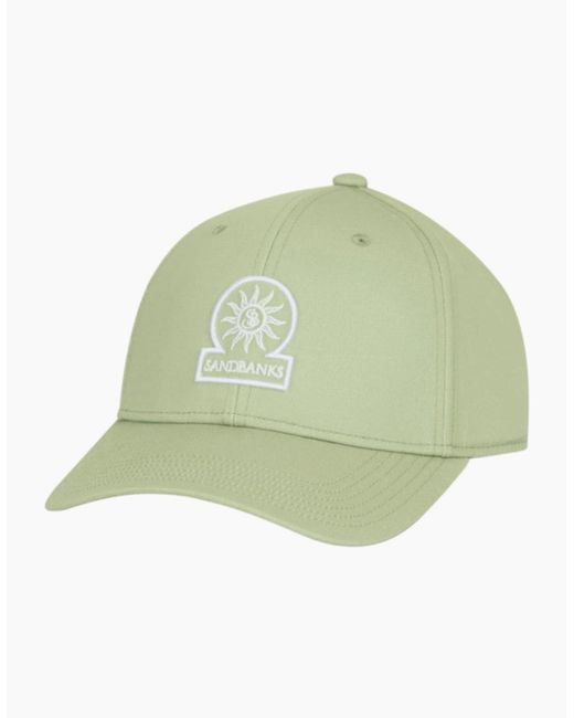 Sandbanks Green Badge Logo Cap S1-26 Sage for men
