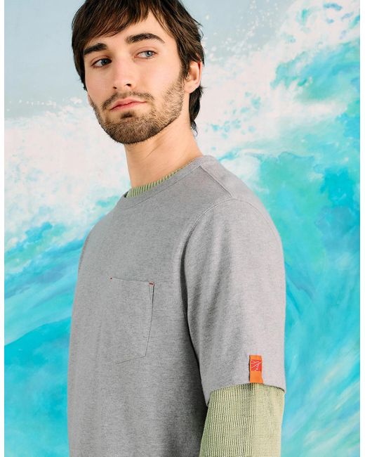 White Stuff Blue Rewind Graphic Tee Print for men