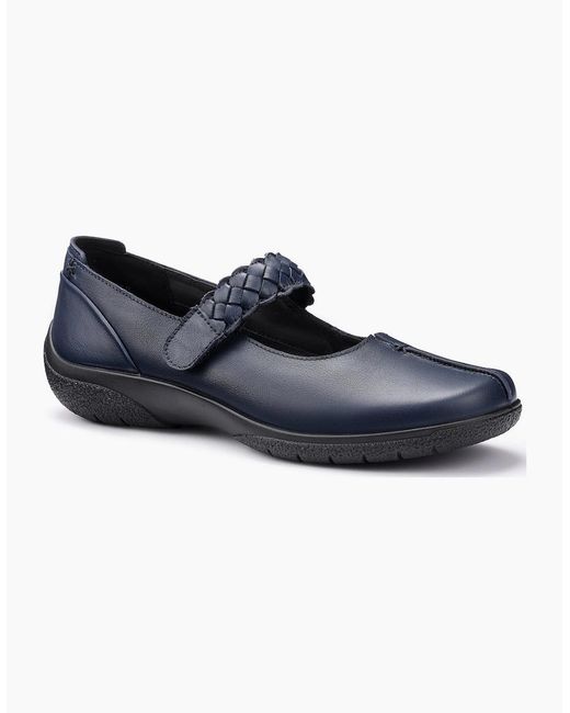 Hotter Blue Shake Ii Wide Fit Mary Jane Shoes