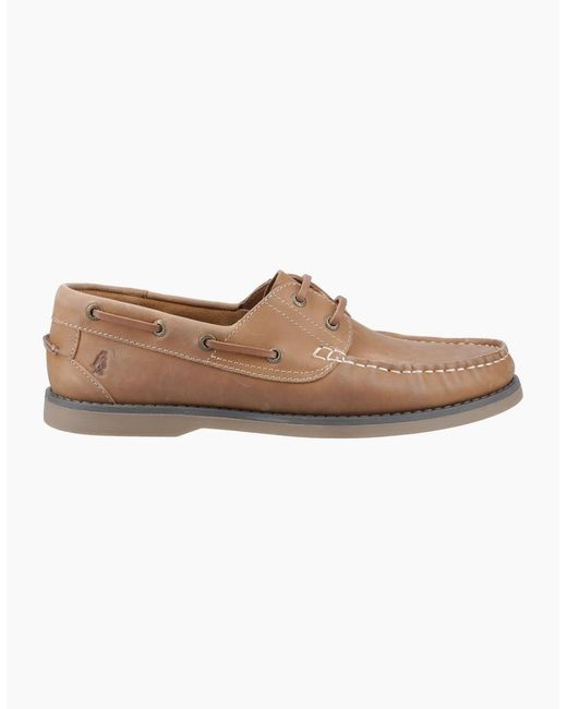 Hush Puppies Brown Wilson Boat Shoes for men