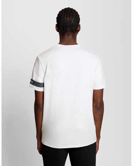 Lyle & Scott White Sports Sleeve Detail T-Shirt for men
