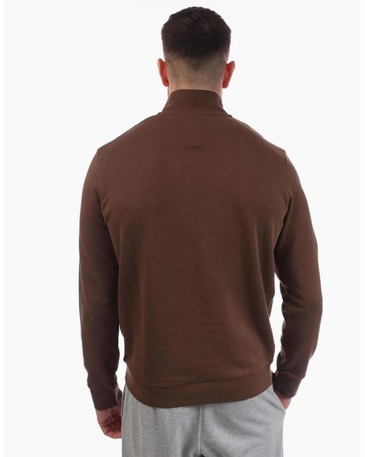Lyle & Scott Brown Quarter Zip Sweatshirt for men
