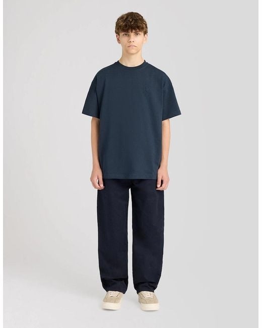 Lyle & Scott Blue Heavy Weight Relaxed T-Shirt for men