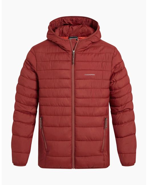 Craghoppers Red Compresslite Ix Hooded Padded Jacket for men