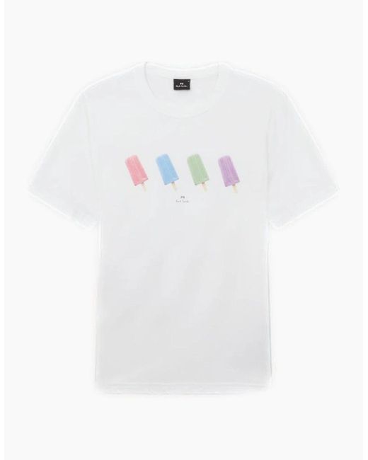 Paul Smith White Ps Lollies T-Shirt 01 for men