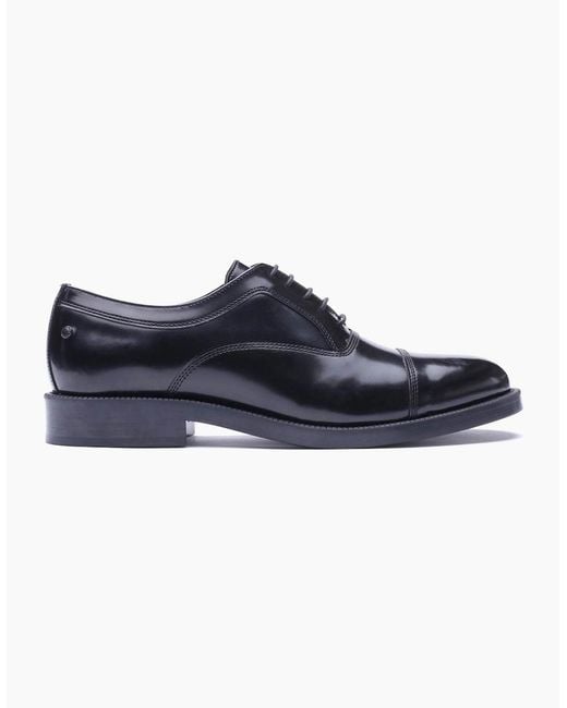 Base London Blue London Roma Leather Oxford Shoes for men