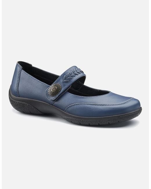 Hotter Blue Honour Mary Jane Shoes
