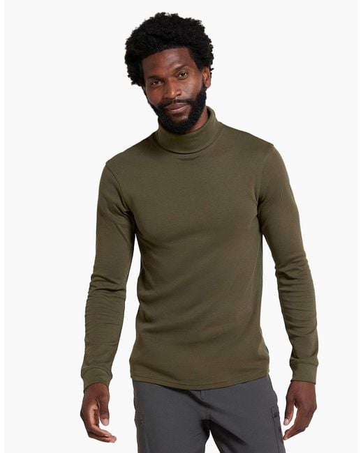 Mountain Warehouse Green Meribel Cotton Thermal Top for men