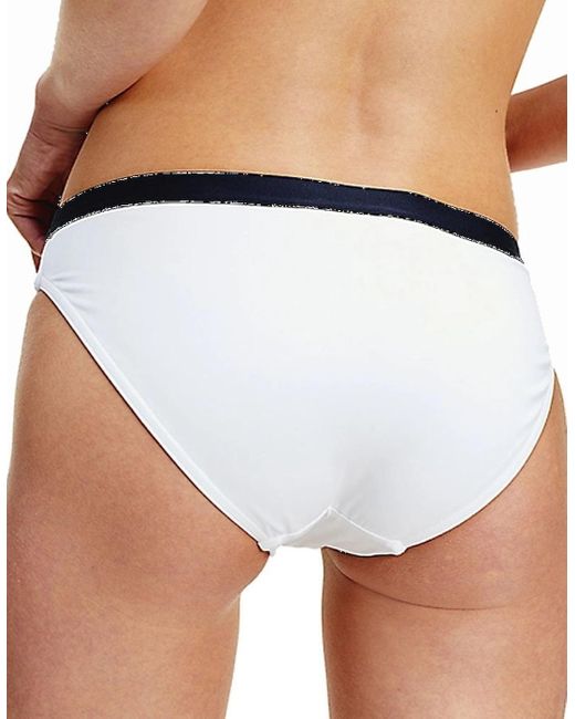 Tommy Hilfiger Blue Classic Logo Waistband Bikini Bottoms