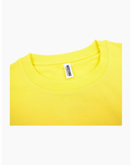 Moschino Yellow Underwear Pocket Tape Logo Sweatshirt for men