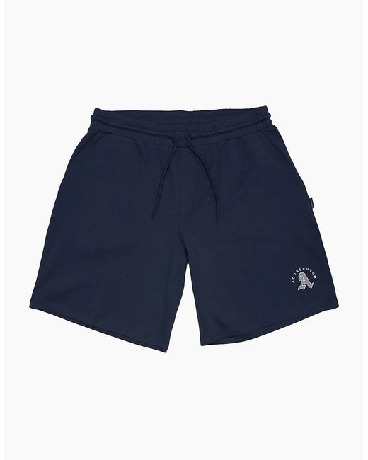Aquascutum Blue Fleece Jogger Shorts for men