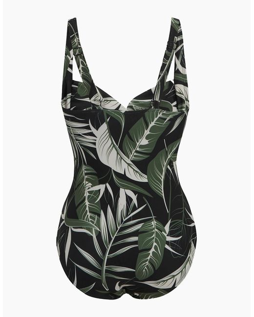 Regatta Black Ladies Sakari Tropical Tummy Control One Piece Swimsuit