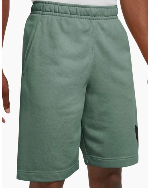 Nike Green Shorts Club French Terry Cotton Gym Shorts Relaxed Fit Summer Bermuda for men