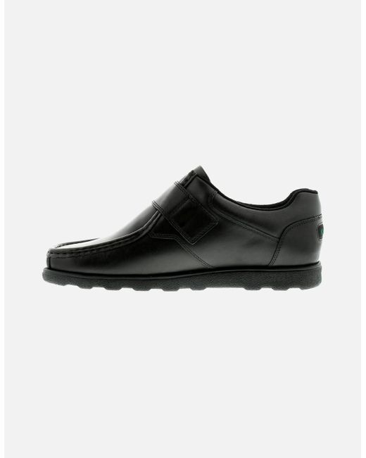 Kickers Black Shoes Work School Fragma Strap 3 Am Leather Uk Size for men