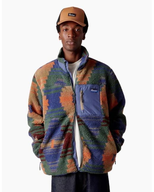 Penfield Blue Forefounders Mattawa Lead Fleece Jacket for men