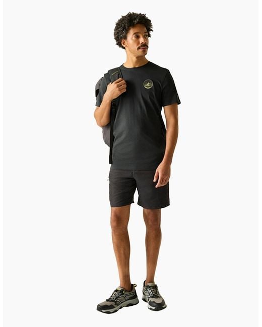 Regatta Black Breezed Circle Mountain T-Shirt for men