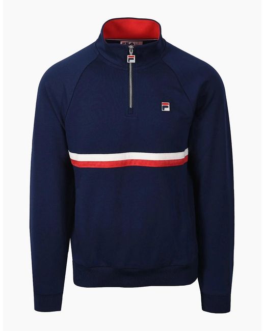 Fila Blue Rolando Half Zip /Gardenia for men
