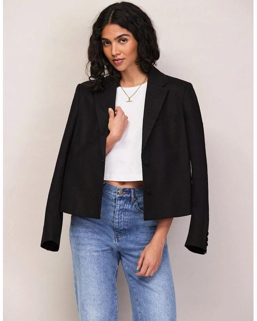 Ro&zo Black Cropped Blazer