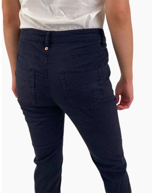DIESEL Blue Fayza-Evo 0Papl Trousers Relaxed Boyfriend Fit Medium Waist Pants